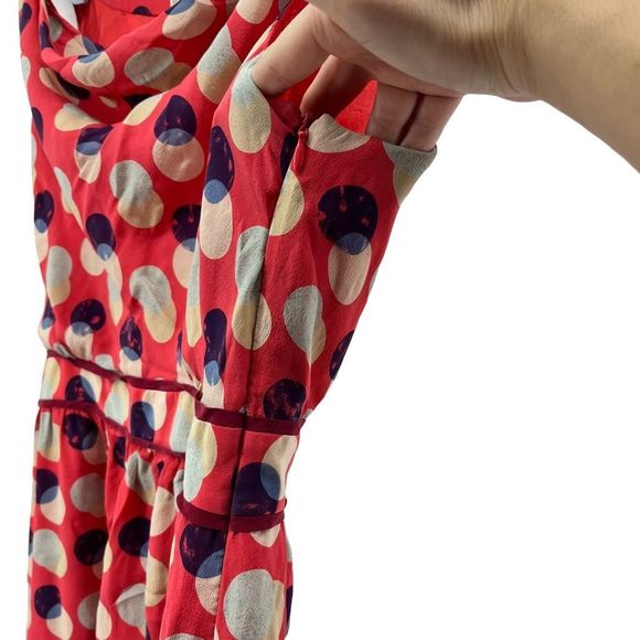 Anthropologie | Red Polka Dot Midi Dress - Picture 8 of 12